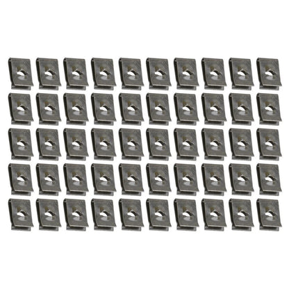 50pcs U-type Nut Clips for Car Bumper Inner Fender Trim Panel Wheel Well