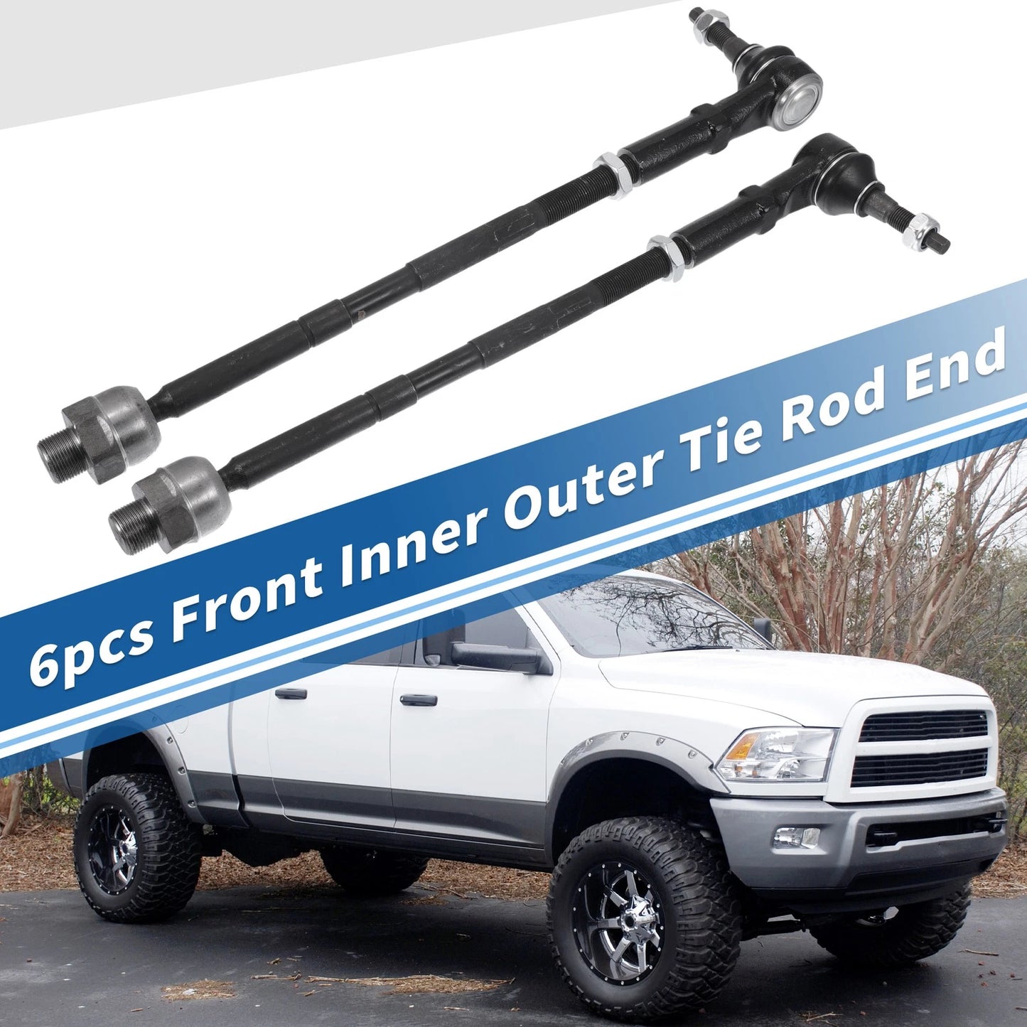 Front Outer Tie Rod End Links Kit for Dodge Ram 1500 (2006 - 2008)