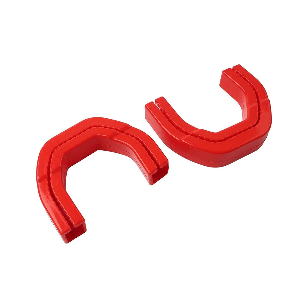 2 x Red Front Tow Hook Hitch Covers for Dodge Ram 1500 (2019-2024)