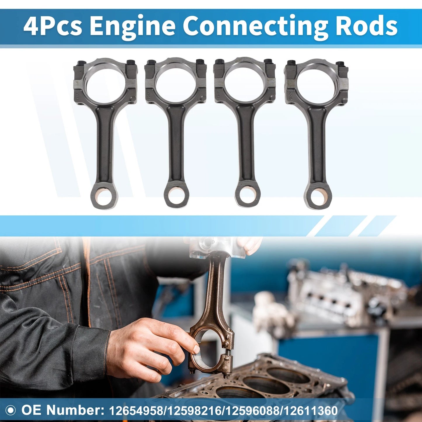 4 x Engine Connecting Rod for Buick Allure (2010–2015)