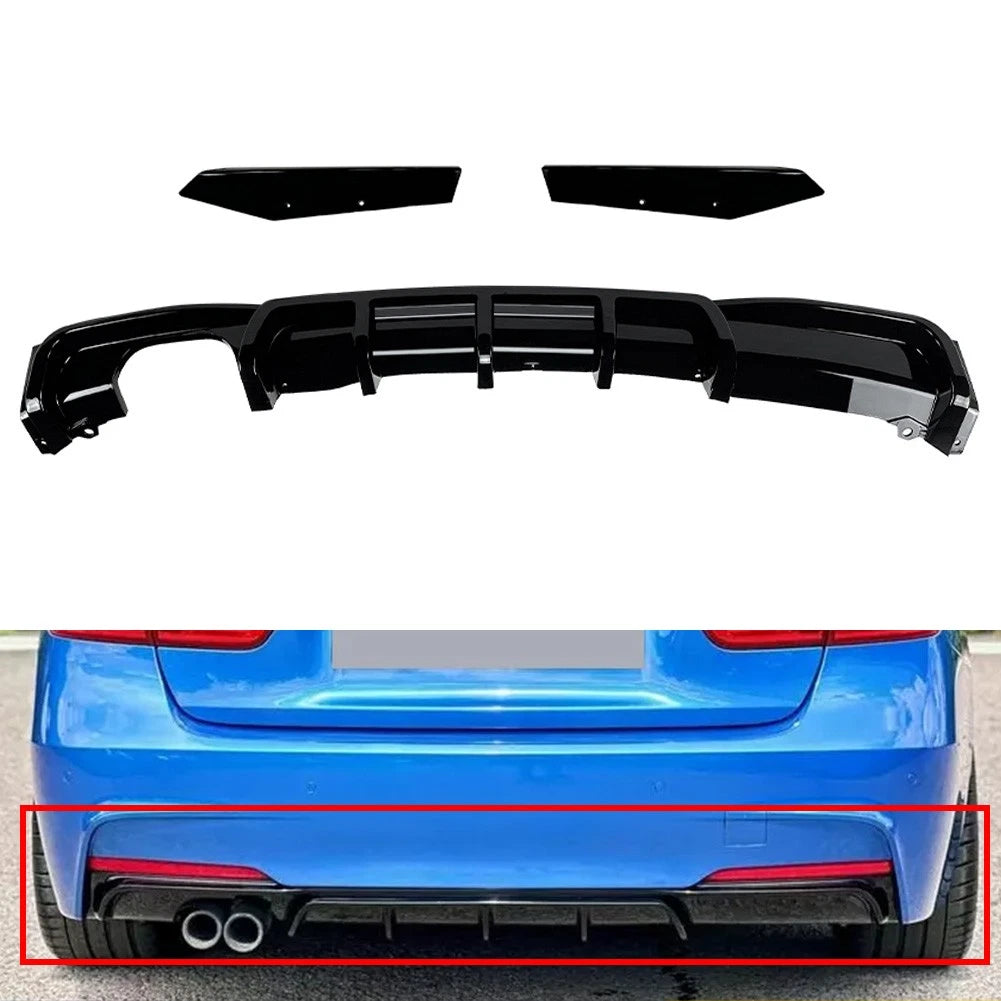 Rear Bumper Splitter Lip Set for BMW 3-Series F30 F31 F35 M-Sport (2012-2019)