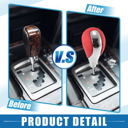 Red Silver Tone Gear Shift Knob for Lexus Toyota