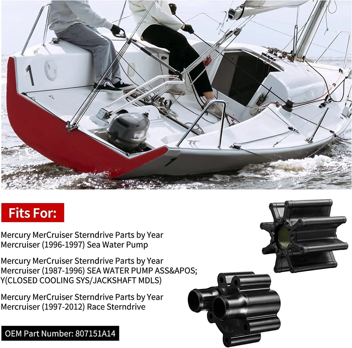 Sea Water Pump Kit for MerCruiser Bravo 1/2/3 Inboard V8