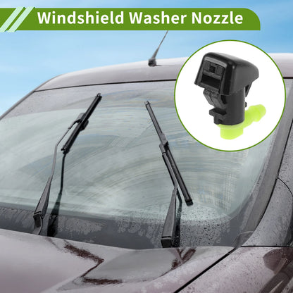 Windshield Washer Nozzle & Hose Connector for Dodge (2011-2019) Black