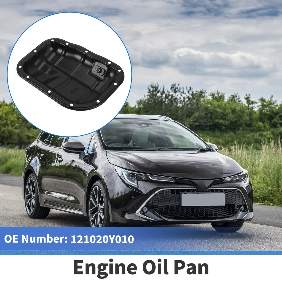 Engine Oil Pan for Toyota Corolla (2017-2023) - 1 x Steel Black