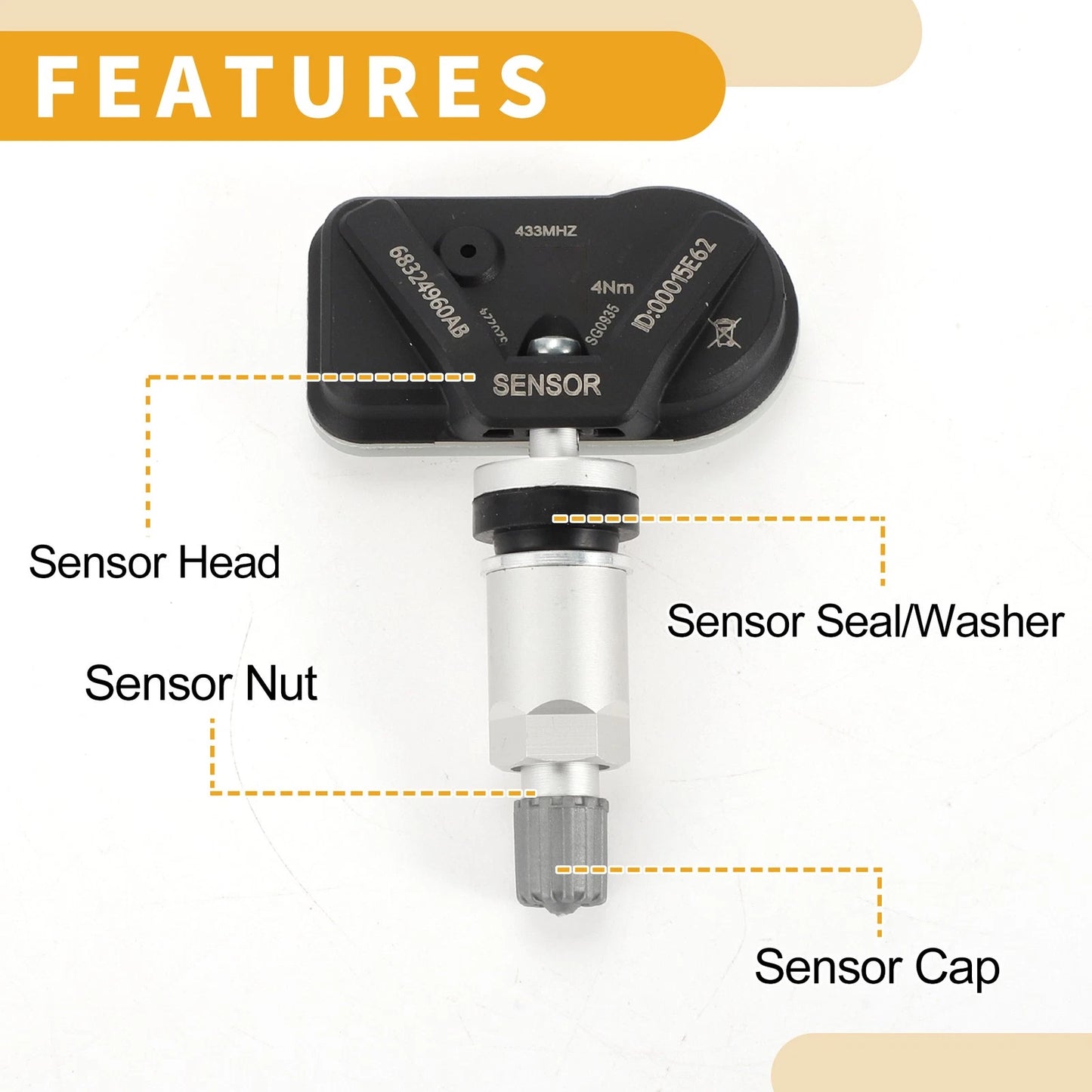 Tire Pressure Sensor 433MHz for Ram 1500 2500 3500 4500 5500