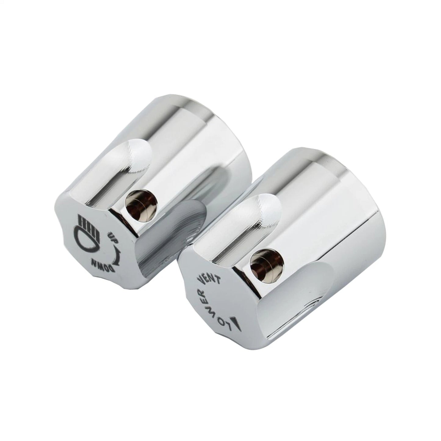 2 x Chrome Headlight Adjustment Switch Knobs for Honda GL1500 (1988-2000)