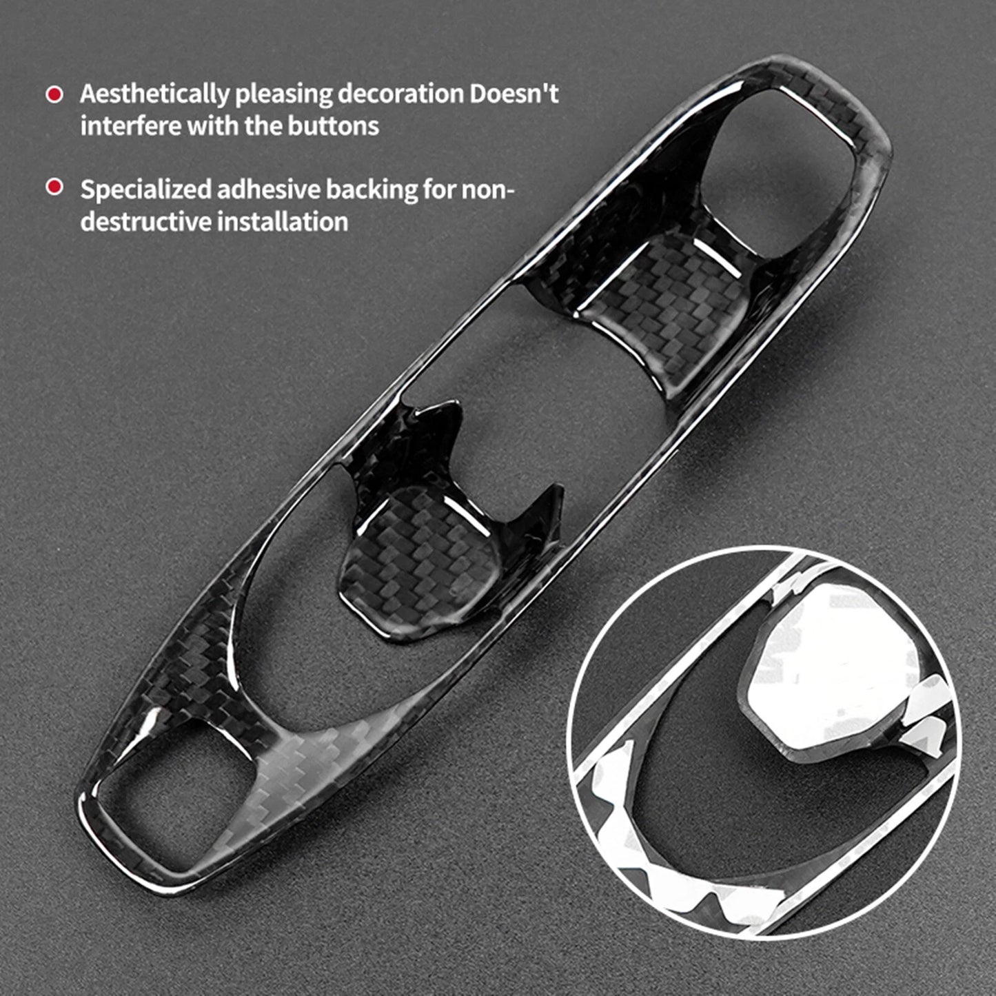 Carbon Fiber Gear Shift Panel Cover for Chevrolet Corvette C8 (2020-2023)