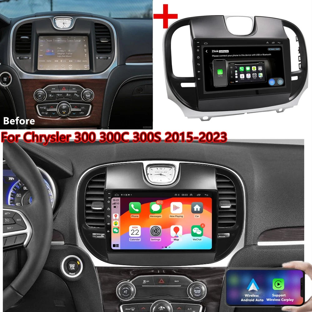 9'' Car Stereo Radio Navigation for Chrysler 300 300C 300S (2015-2023)
