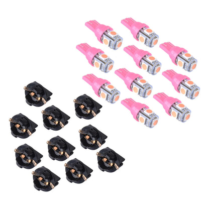 10 x T10 194 LED Dashboard Gauge Light Bulb & Socket for Car (Various Years)
