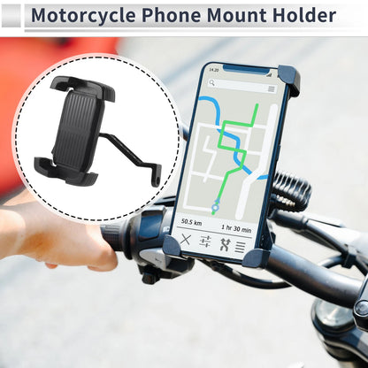 Motorcycle Phone Mount Holder for Rearview Mirror Mount 4.7-7.2in ABS