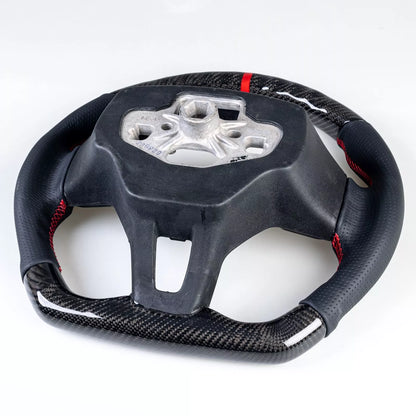 Carbon Flat Bottom Leather Steering Wheel for Ford Mustang Mach-E (2021-2024)