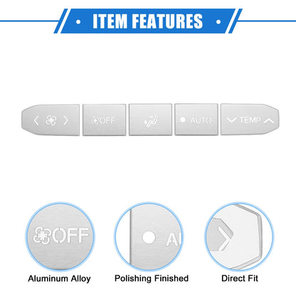 5 Pcs AC Control Switch Button Covers for Toyota Highlander (2014-2019)