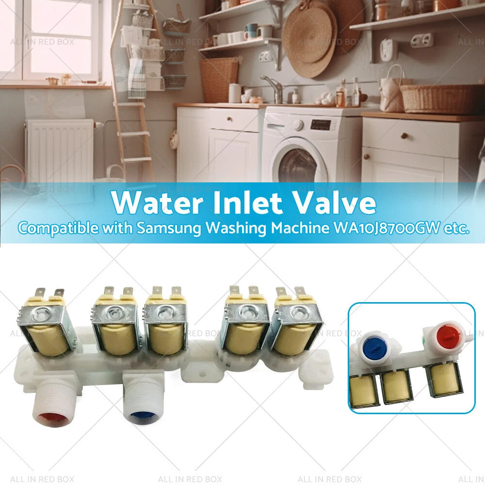5 Way Inlet Valve for Samsung Washing Machine WA10J8700GW (2015-2017)