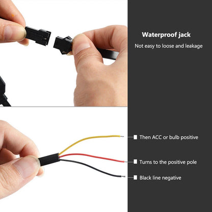 2 x Car LED Daytime Running Lights for Automatic ON/OFF Controller Module