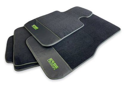 Floor Mats for BMW 3 Series E46 Carbon Fiber Leather Design (1998-2006)