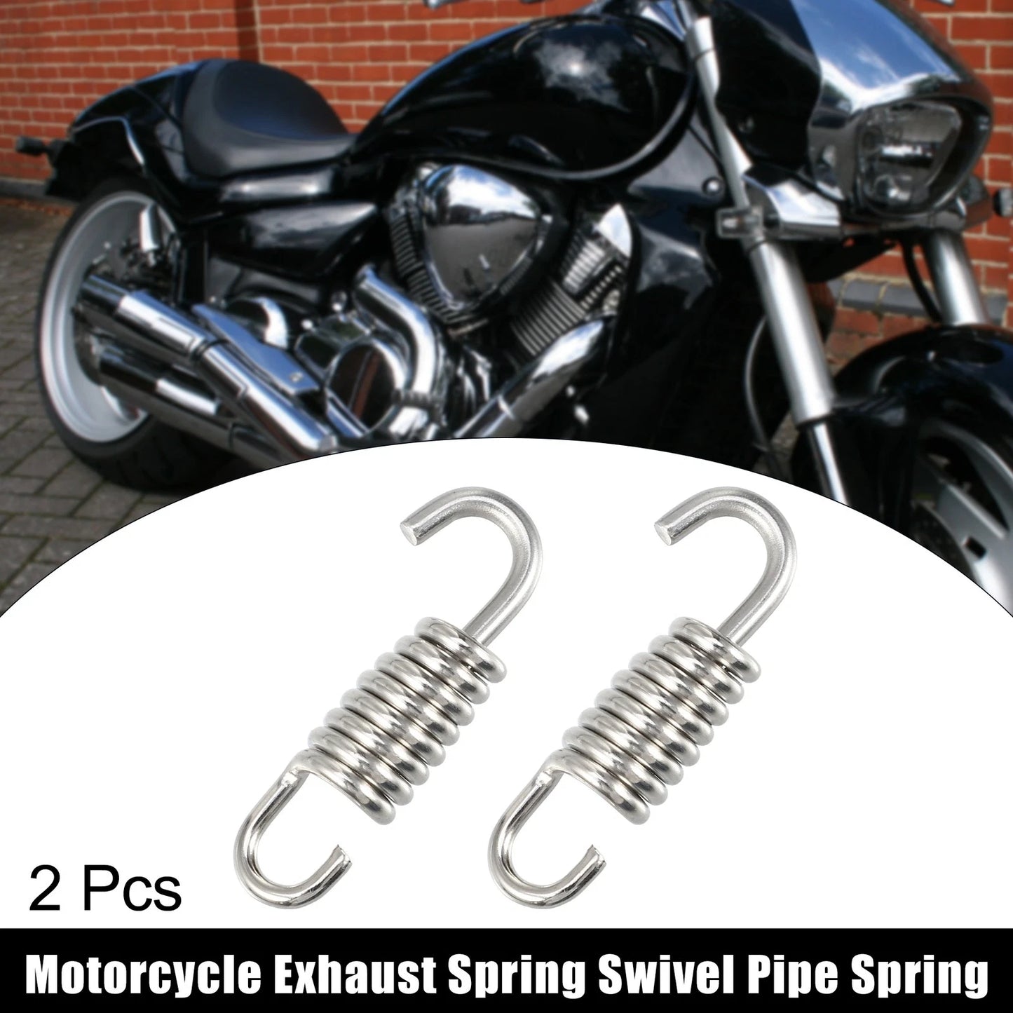 2 x Exhaust Pipe Spring 43mm 1.69in for Universal Motorcycle