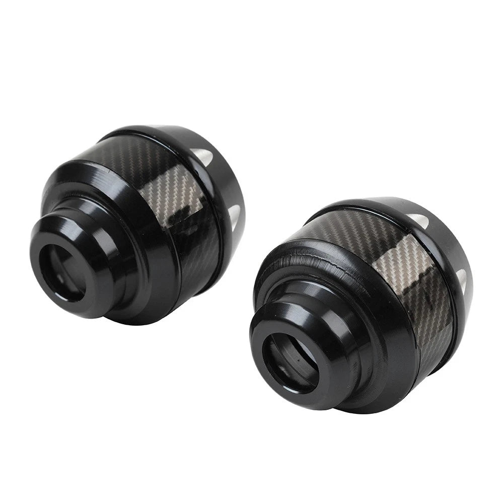 2 x Black Universal Front Fork Wheel Frame Sliders for Make & Model