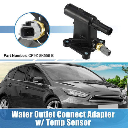 Water Outlet Connect Adapter w/ Temp Sensor for Ford Focus EcoSport (2012-2020)