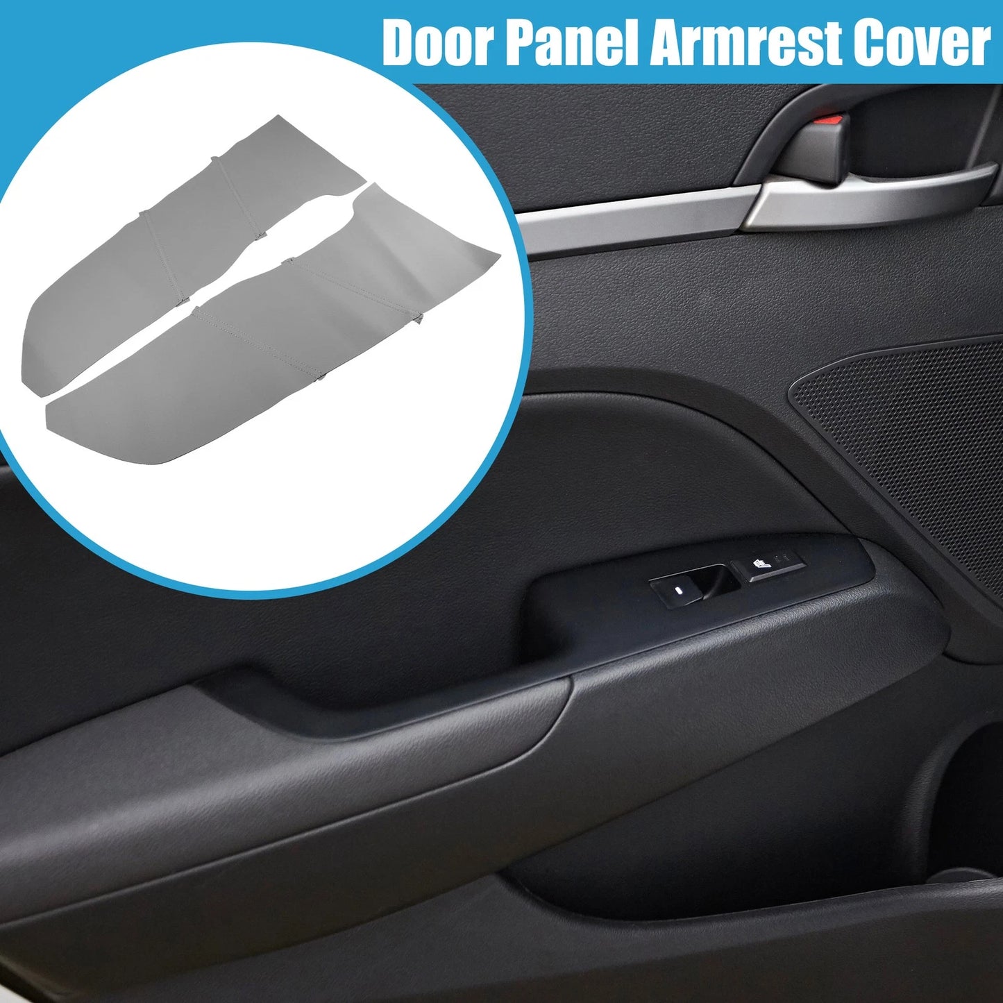 Front Door Panel Armrest Covers  Gray for Honda Accord (2008-2012)