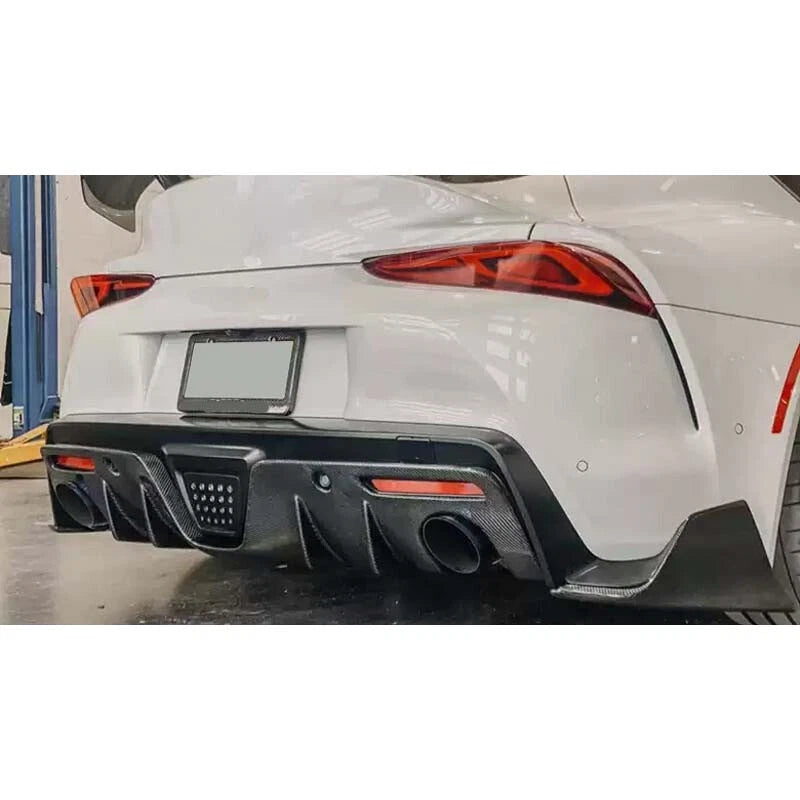 REAL Carbon Fiber Refit Rear Bumper Diffuser for Toyota Supra A90 2019-2024