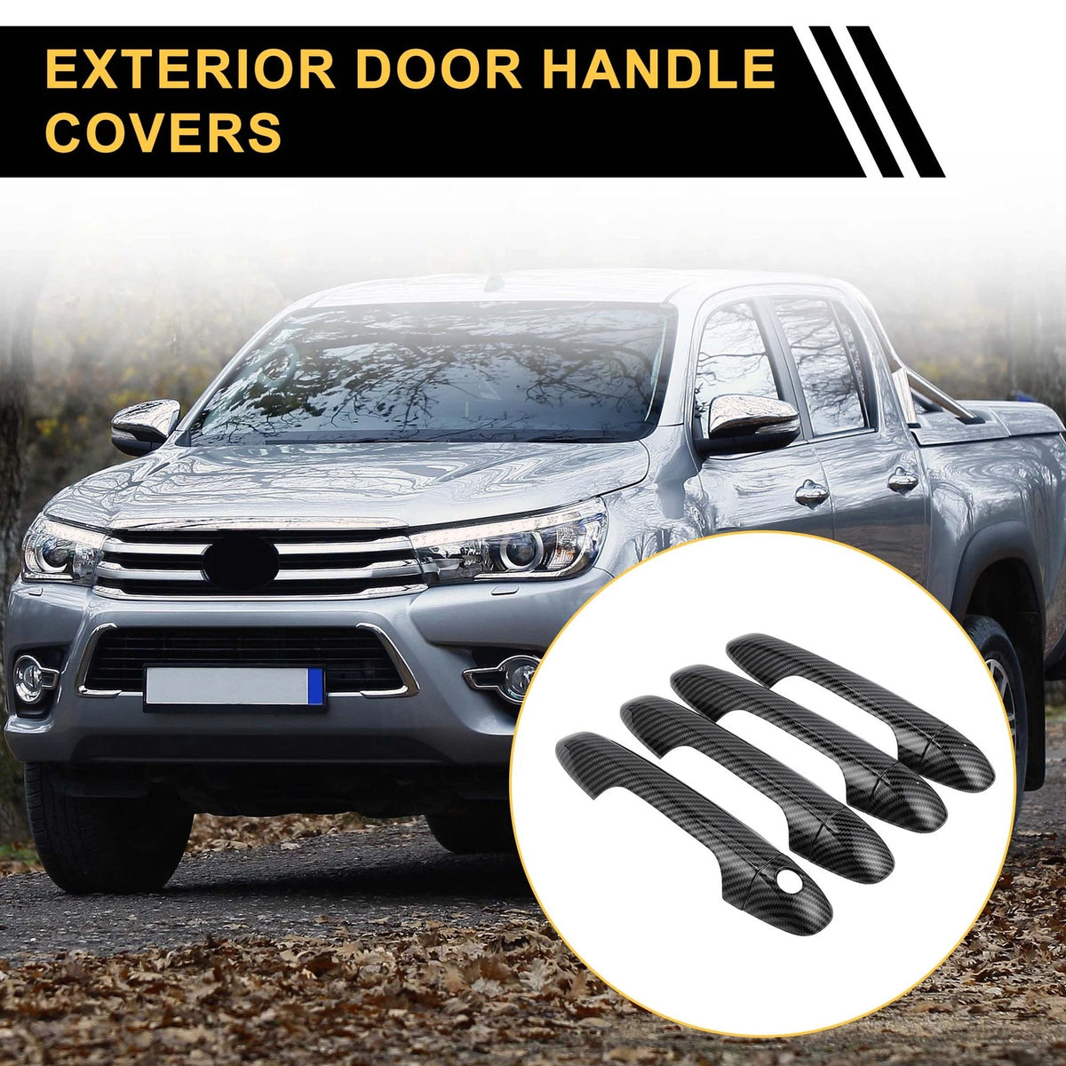 4pcs Exterior Door Handle Covers for Toyota Tacoma (2016-2023)