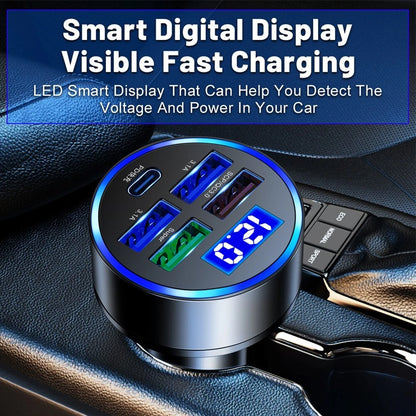 Car Charger 150W 4 USB Ports Type-C