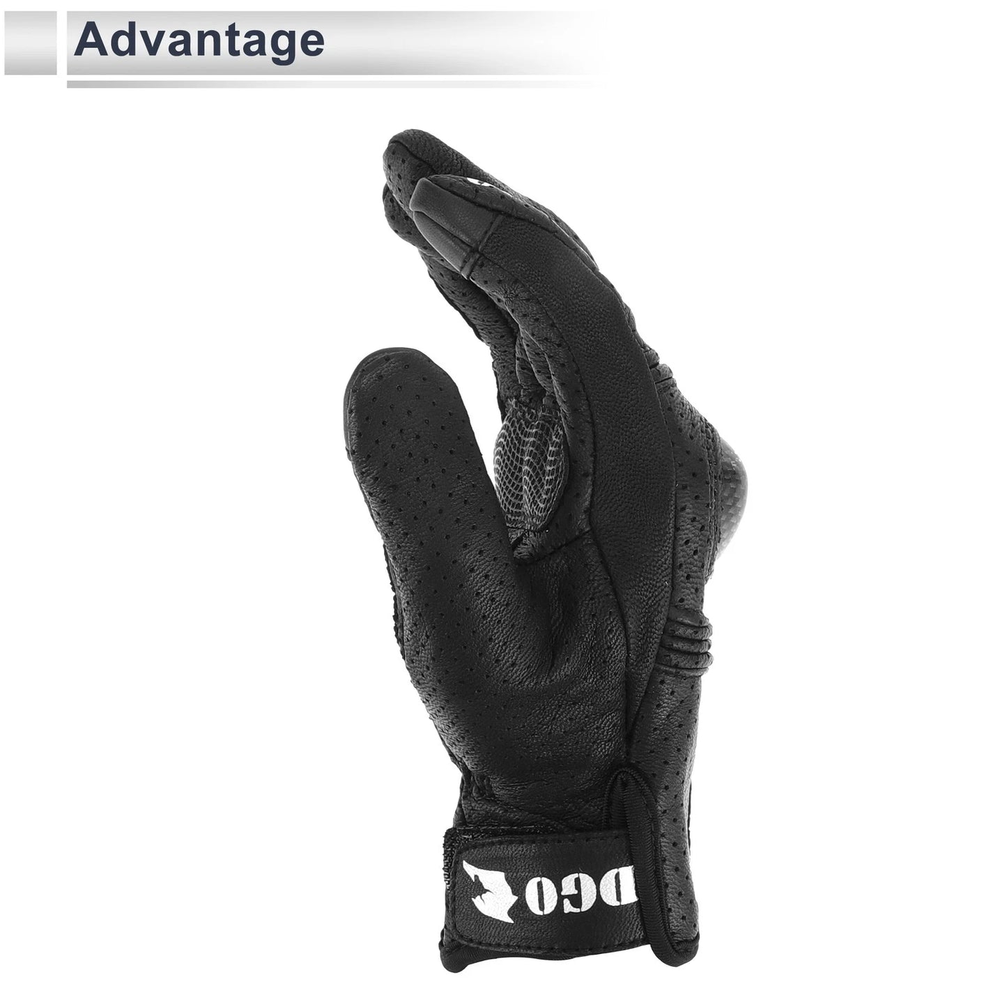 Pair Motorbike Gloves Spring Summer Breathable Smartphone Touch L Black Nylon