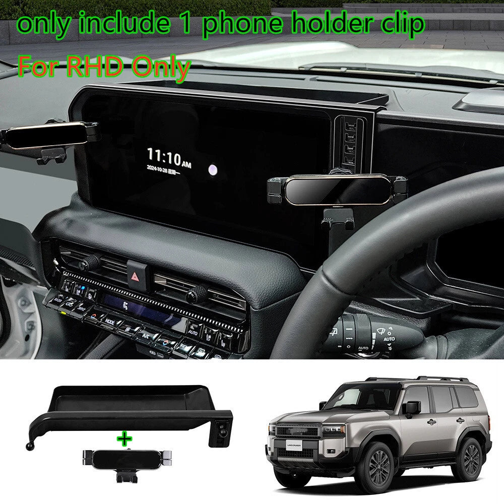 RHD Cell Phone Holder Stand Mount Clip for Toyota Land Cruiser Prado LC250(2024–2024)