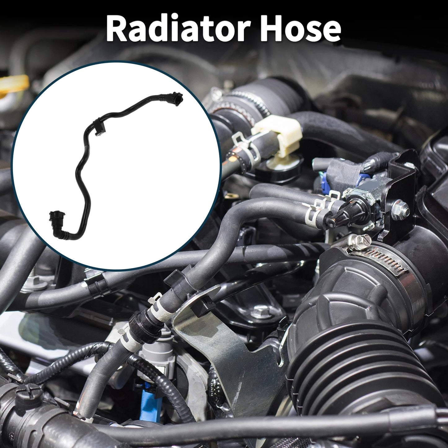 Radiator Hose for Volvo S60 (2019-2022) Plastic Coolant Hose Black 1Pc