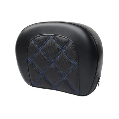 Blue Stitching Passenger Bar Backrest Pad for Harley Electra Glide