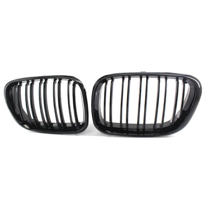 Gloss Black Dual Slat Bumper Grille Kidney Grill for BMW X5 (2000–2006)