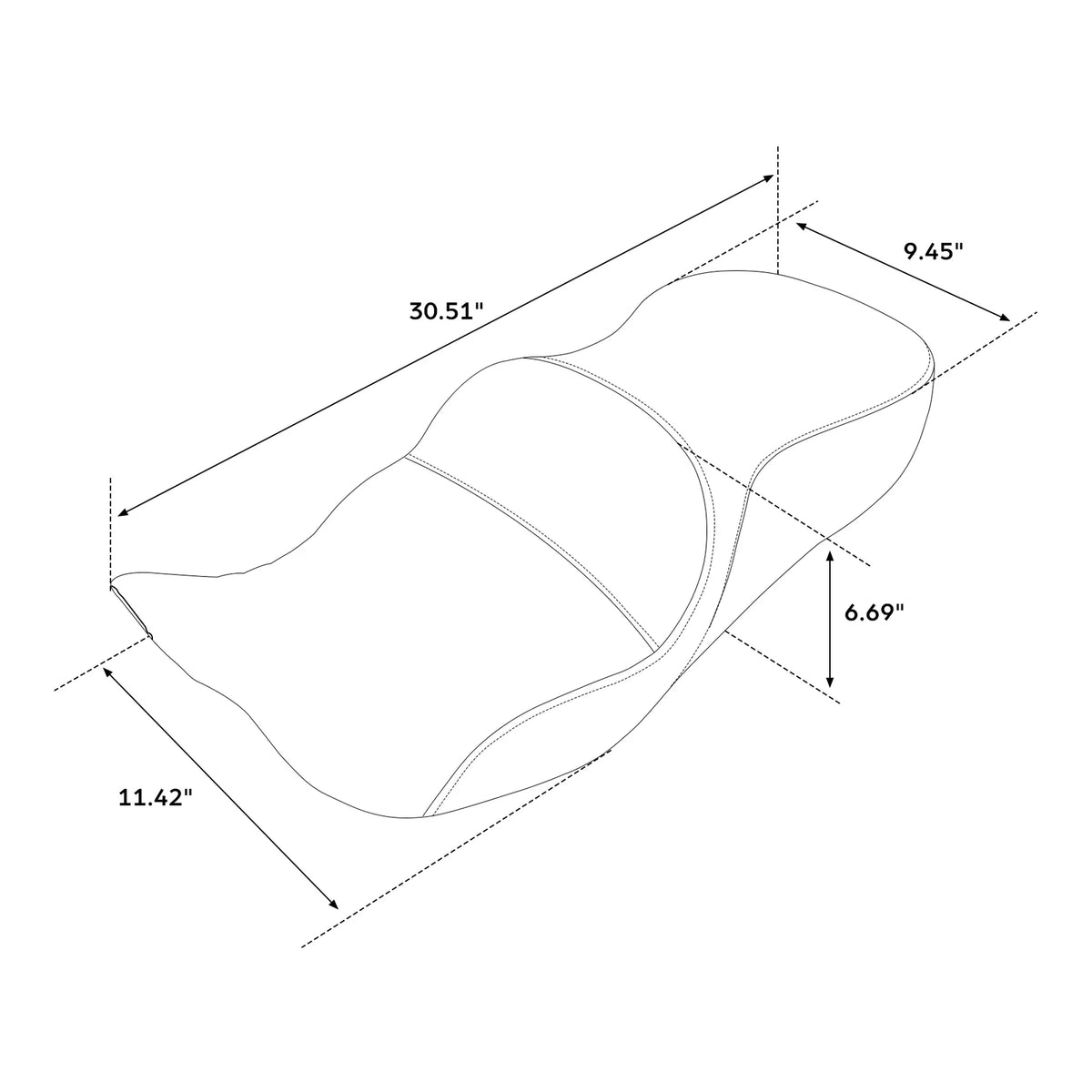 Driver Passenger Seat for Harley Touring CVO Street Road Glide (2009-2023)