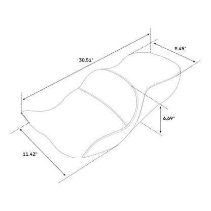 Driver Passenger Seat for Harley Touring CVO Street Road Glide (2009-2023)