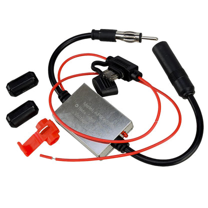FM AM Radio Antenna Signal Amplifier for Car - Aerial Booster Shell