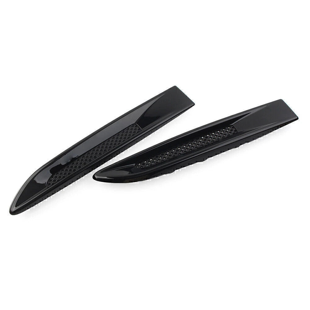 Black Front Side Fender Air Vent Grille Trim for Jaguar XE F-Pace (2015-2023)