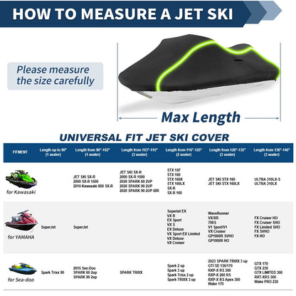 Cover / 90" / 1-Seat PWC JetSki Cover Waterproof for Seadoo Kawasaki