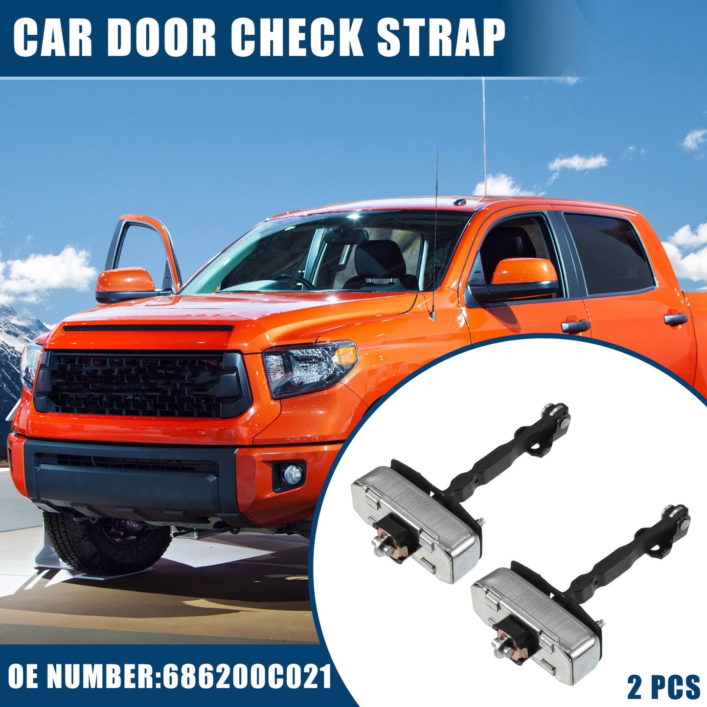 2 x Door Check Strap Front Left for Toyota Sequoia (2008–2022)