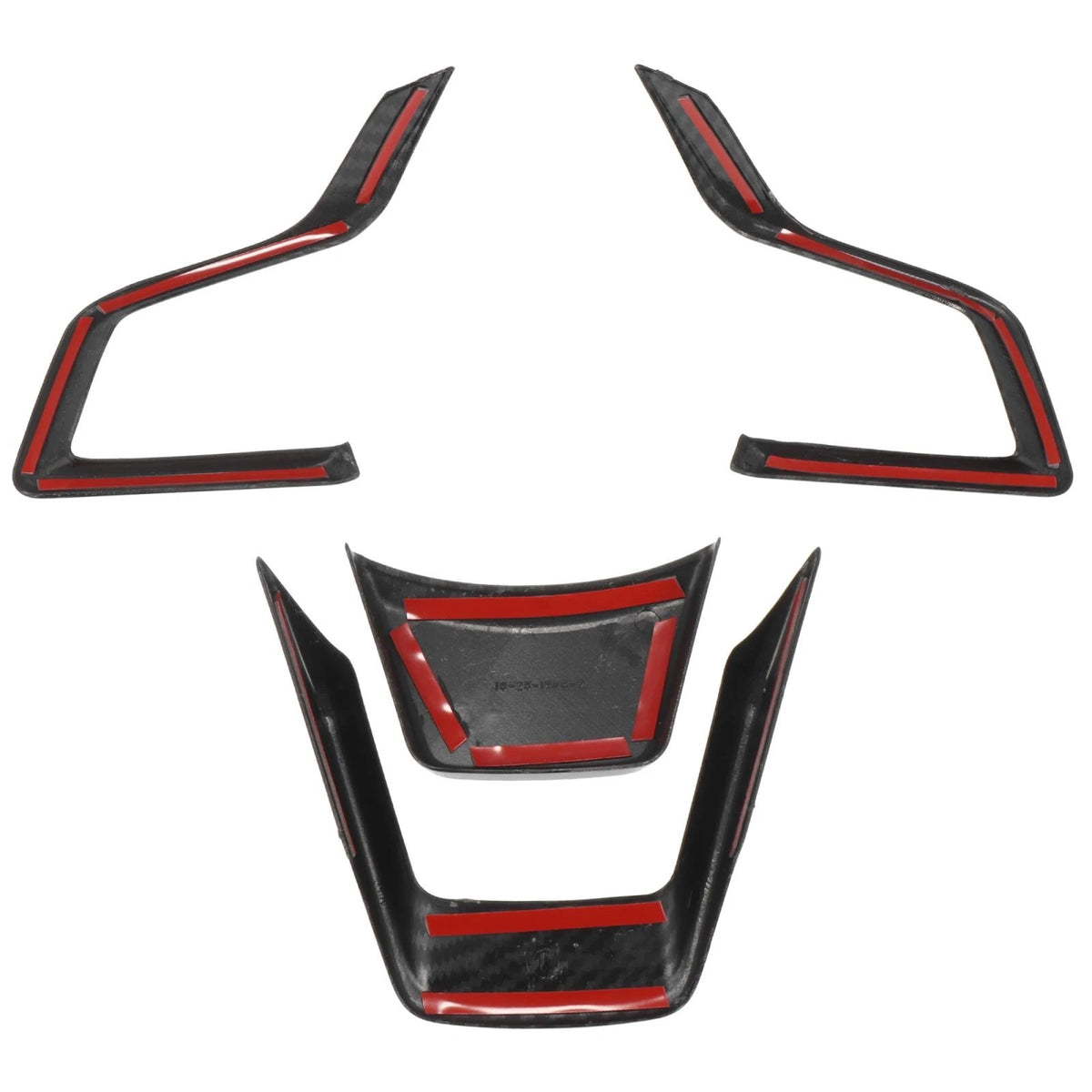 Black Inner Steering Wheel Cover Trim Set for Subaru Forester Ascent (2019-2021)