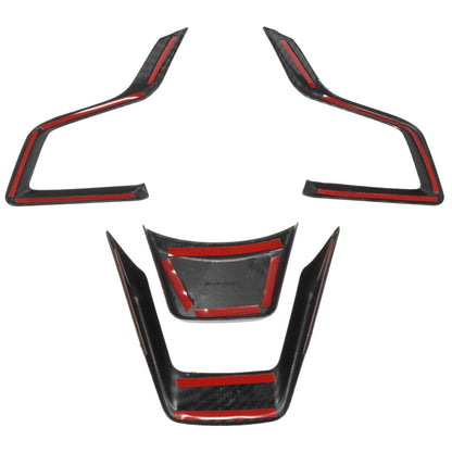 Black Inner Steering Wheel Cover Trim Set for Subaru Forester Ascent (2019-2021)