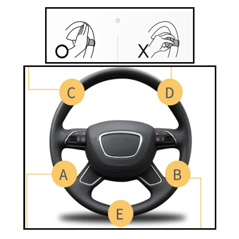 Steering Wheel Knob for Car - Silver Steering Aid for Enhanced Control