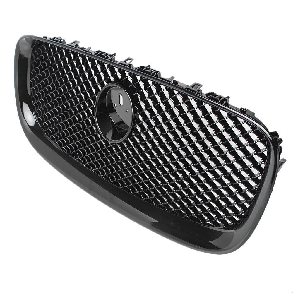 Gloss Black ABS Front Upper Grille Mesh for Jaguar XF XFR (2012-2014)
