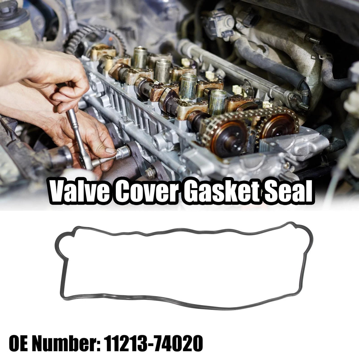 Black Valve Cover Gasket Seal for Toyota Camry