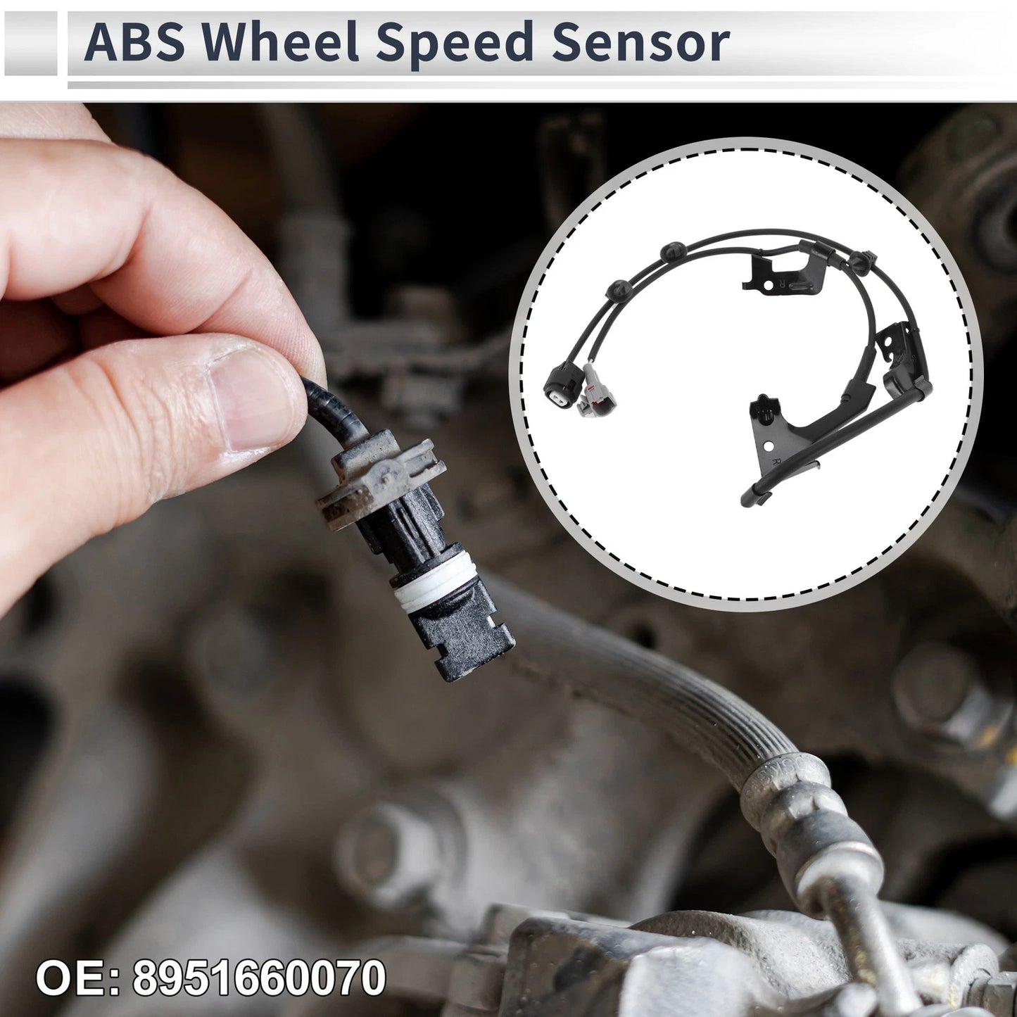 ABS Wheel Speed Sensor 1 Pcs Front Right for Toyota 4Runner (2003-2009)