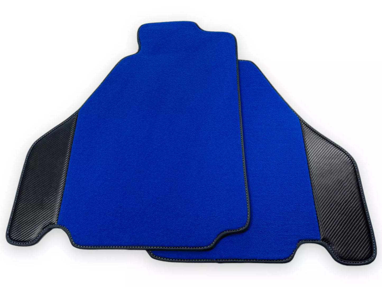 Blue Floor Mats for Ferrari F430 (2004-2009) | AutoWin Brand, Carbon Fiber Leather