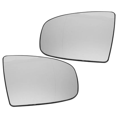 L & R Side Mirror Glass w/ Wiring for BMW X5 E70, X6 E71 (2007-2014)