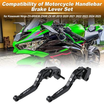 1 pair Motorcycle Brake Clutch Levers for Kawasaki Ninja ZX6R 636 (2019–2025)