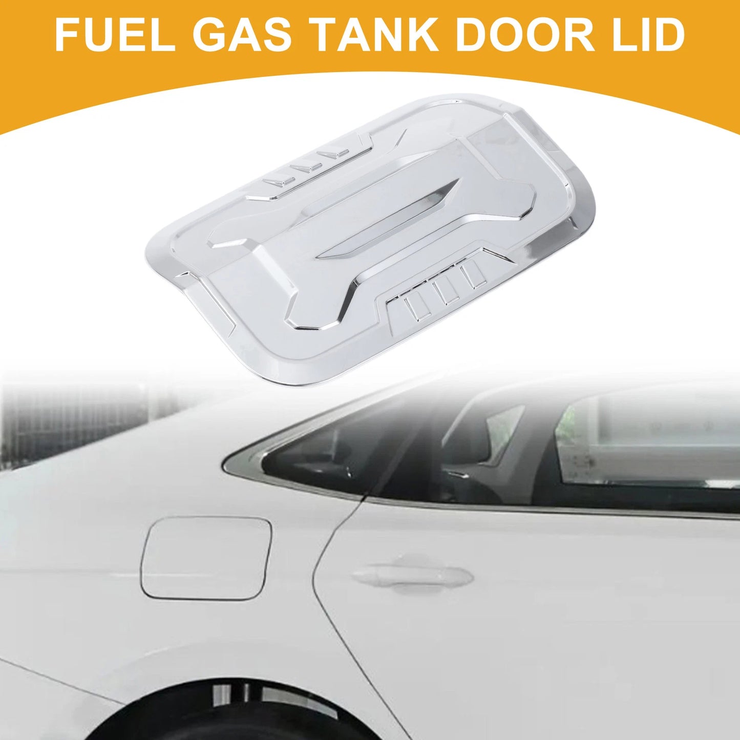 Fuel Tank Door Cap for Toyota Prado (2024-2025) Chrome Silver Tone