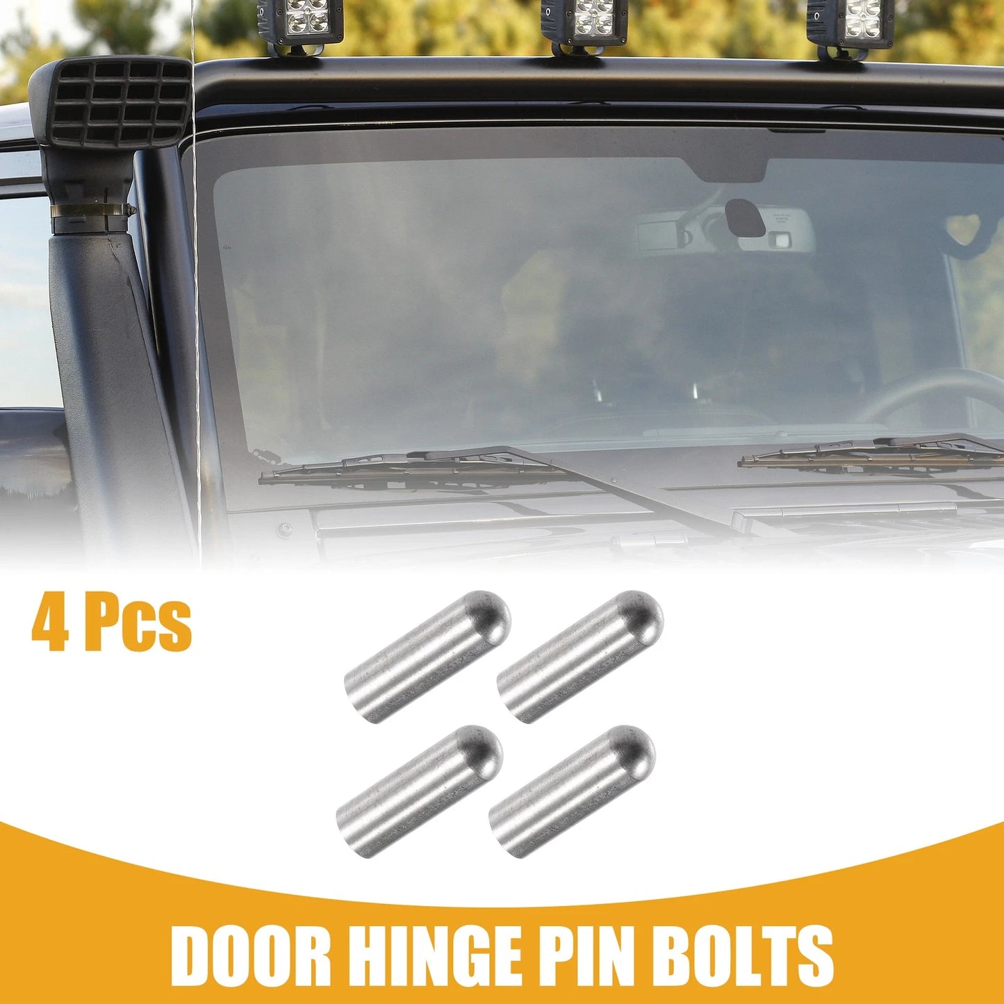 4 Pcs Door Hinge Pin Bolts for Jeep Wrangler JK JKU (2007-2021)