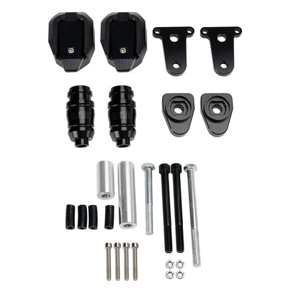 Crash Slider Protector Aluminum Frame Black for Kawasaki Ninja 400 (18-23)